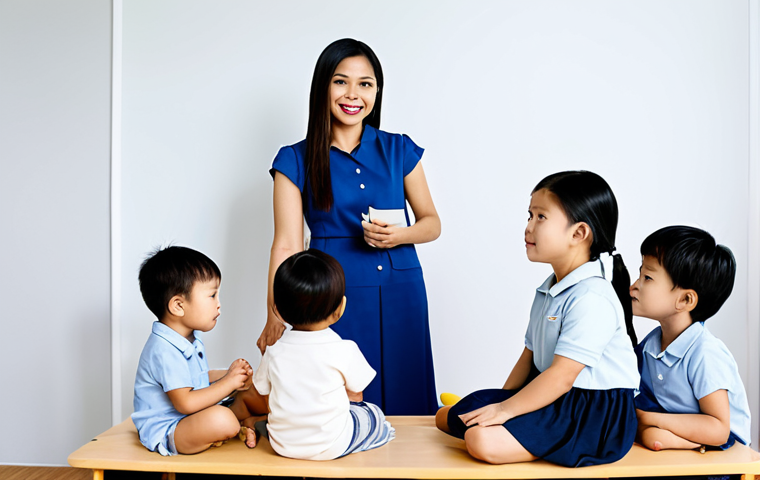 유아교육지도사 이직 사례 연구 - "A Thai author, previously a kindergarten teacher, presenting a new children's book at a book fair, ...