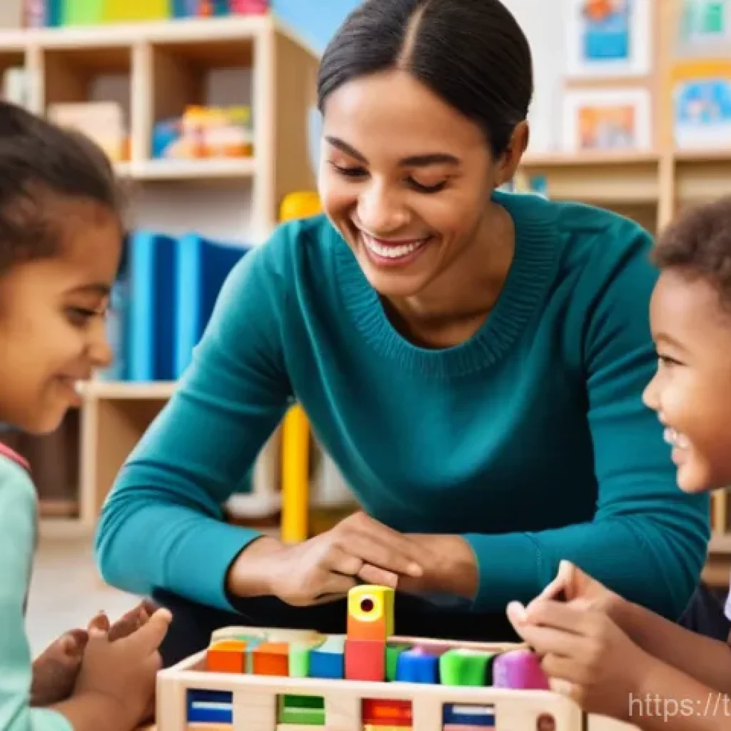 유아교육지도사 자격증 취득 후 연봉 협상 사례 - **Prompt:** A warm and inviting kindergarten classroom filled with natural light. A kind, profession...