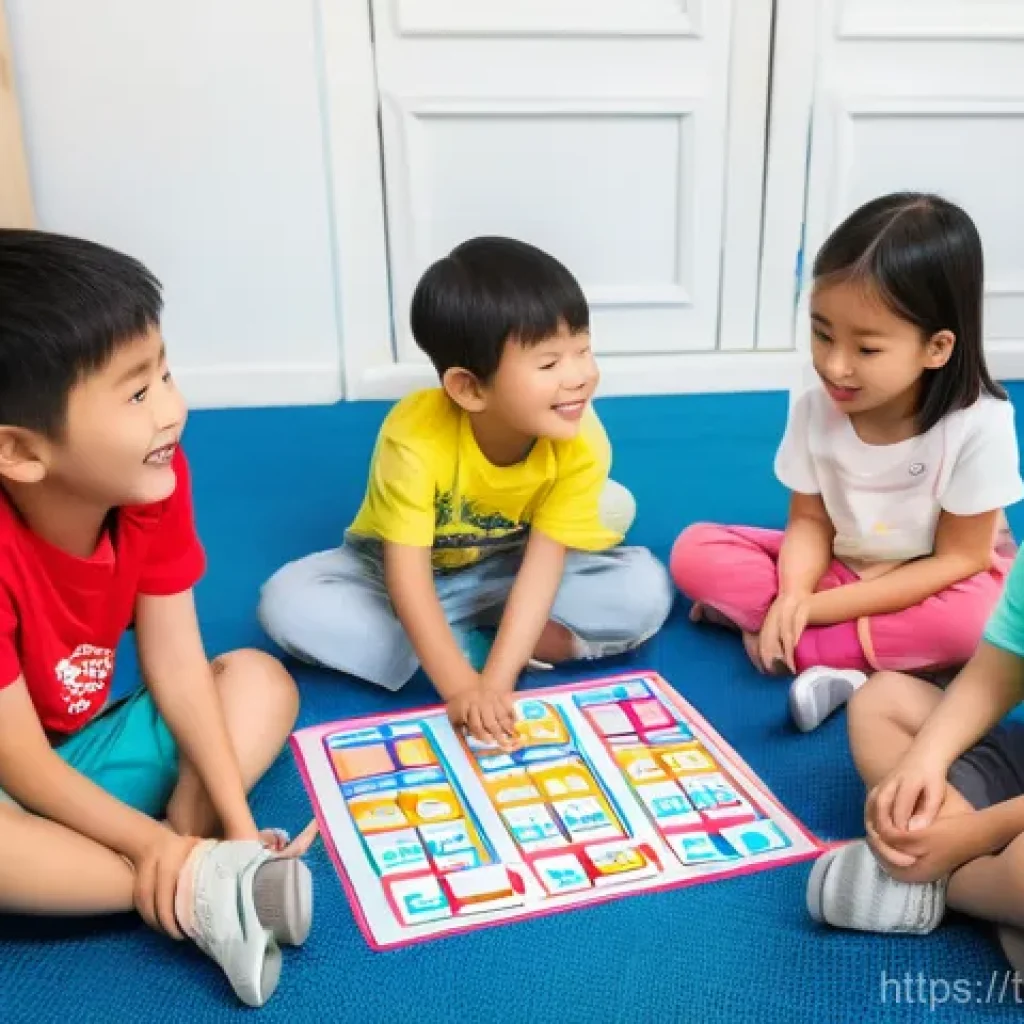 유아교육지도사 실무에서 필요한 도구 - **Prompt:** A group of diverse Thai preschool children, approximately 4-6 years old, joyfully engage...