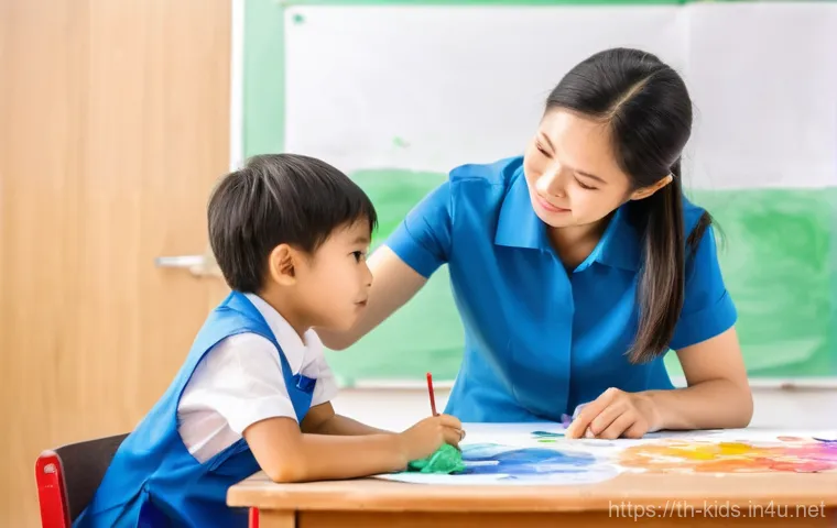 유아교육지도사 강의 중 발생할 수 있는 실수 관리 - Prompt 1: Teacher's Empathy for a Child's Mistake**